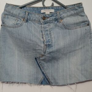Forever 21 Light Blue Denim Mini Skirt